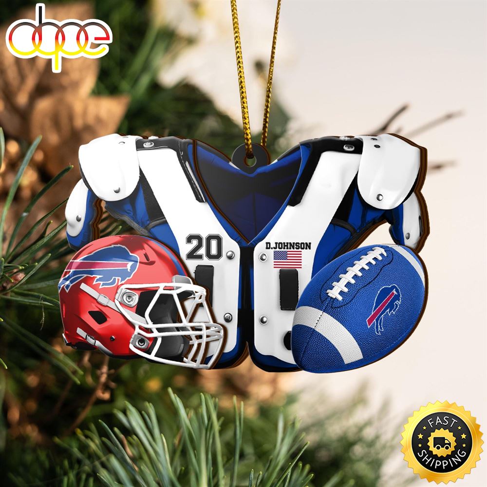 Buffalo Bills NFL Sport Ornament Custom Your Name And Number