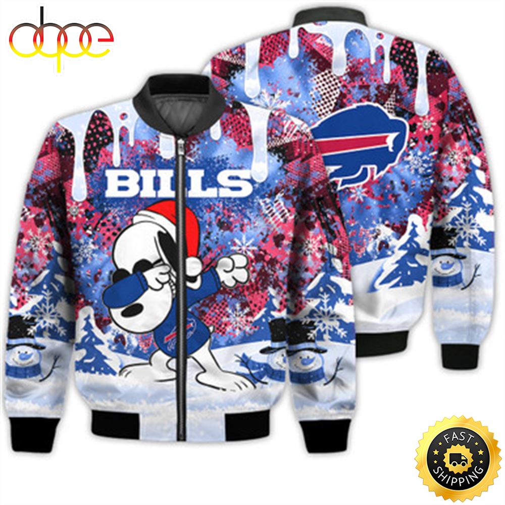 Buffalo Bills Snoopy Dabbing The Peanuts Sports Football American Christmas Dripping Matching Gifts Unisex 3D Bomber Jacket Fkbmp0.jpg