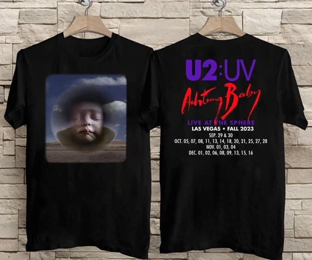 Camiseta Do U2 Achtung Baby Live At Sphere Tour 2023 Camisa Do U2 Las Vegas Fall Tour 2023 Z4nvfu