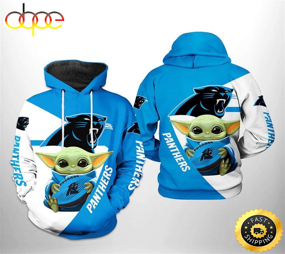 Carolina Panthers Baby Yoda Designs N97 3d Hoodie All Over Print H4dywq
