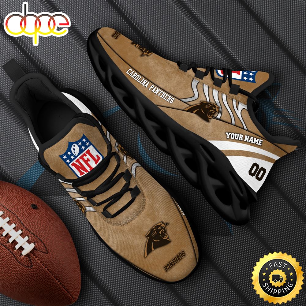 Carolina Panthers NFL Clunky Shoes For Fans Custom Name And Number