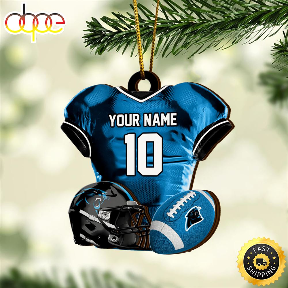 Carolina Panthers NFL Sport Ornament Custom Name And Number
