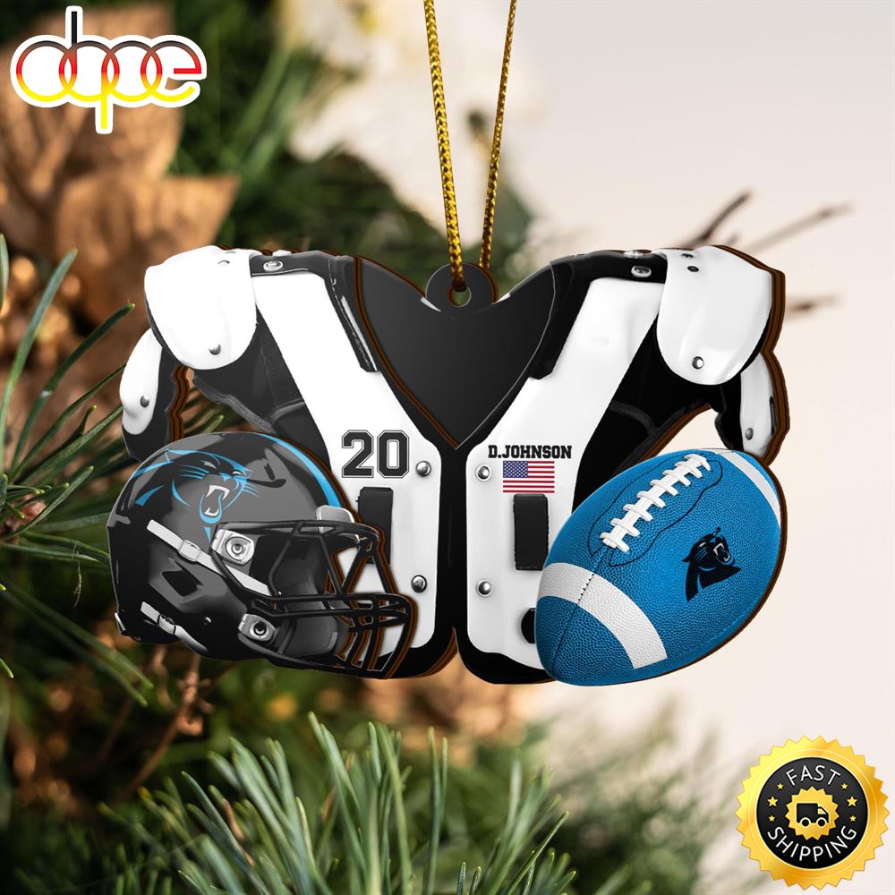Carolina Panthers NFL Sport Ornament Custom Your Name And Number
