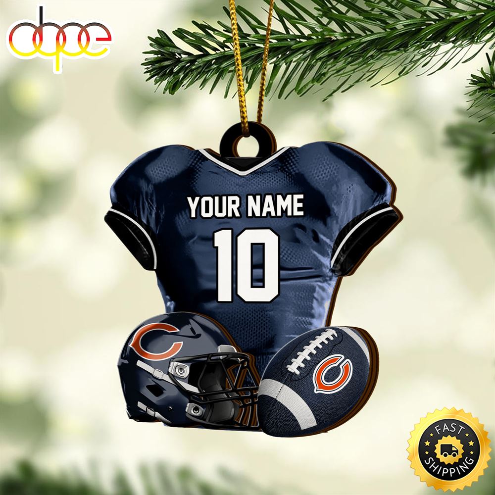 Chicago Bears NFL Sport Ornament Custom Name And Number