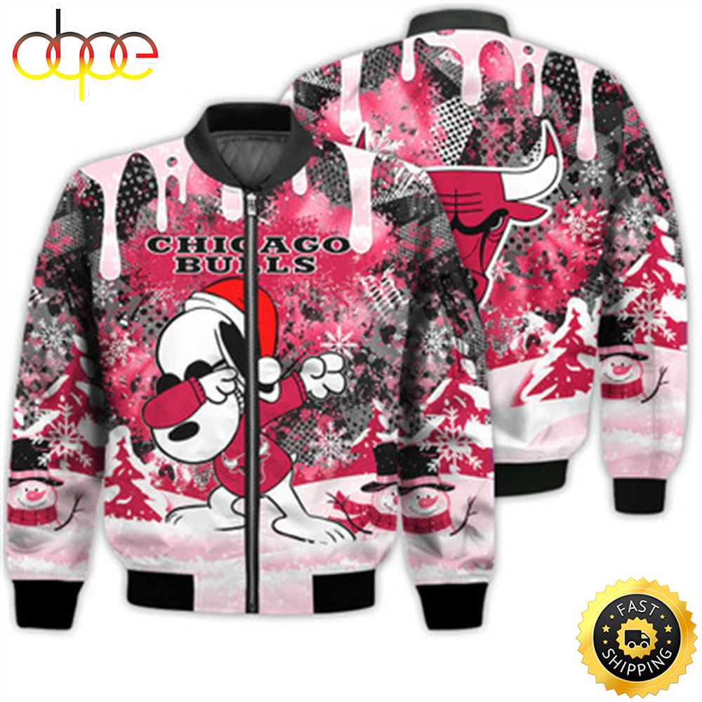 Chicago Bulls Snoopy Dabbing The Peanuts Sports Football American Christmas Dripping Matching Gifts Unisex 3D Bomber Jacket Ccyjqa.jpg
