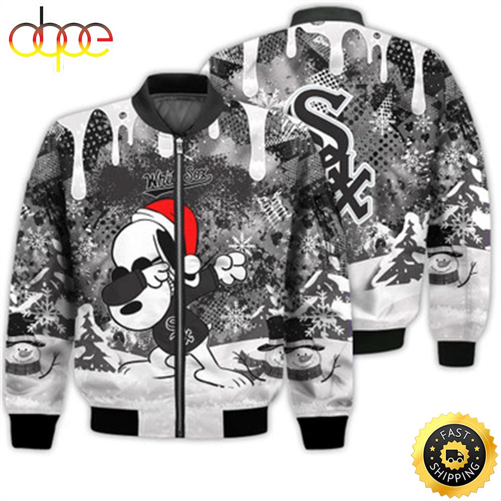 Chicago White Sox Snoopy Dabbing The Peanuts Sports Football American Christmas Dripping Matching Gifts Unisex 3D Bomber Jacket Ps7r3p.jpg