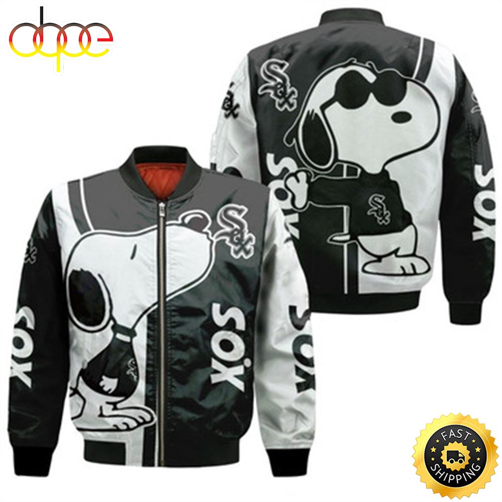 Chicago White Sox Snoopy Lover 3D Printed Bomber Jacket Model