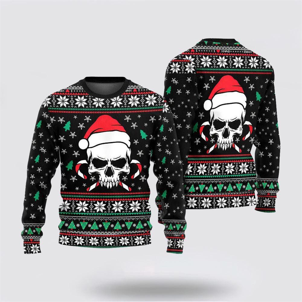Christmas Skull Wearing Santa Claus Ugly Christmas Sweater 1 Tee Drwx3u.jpg