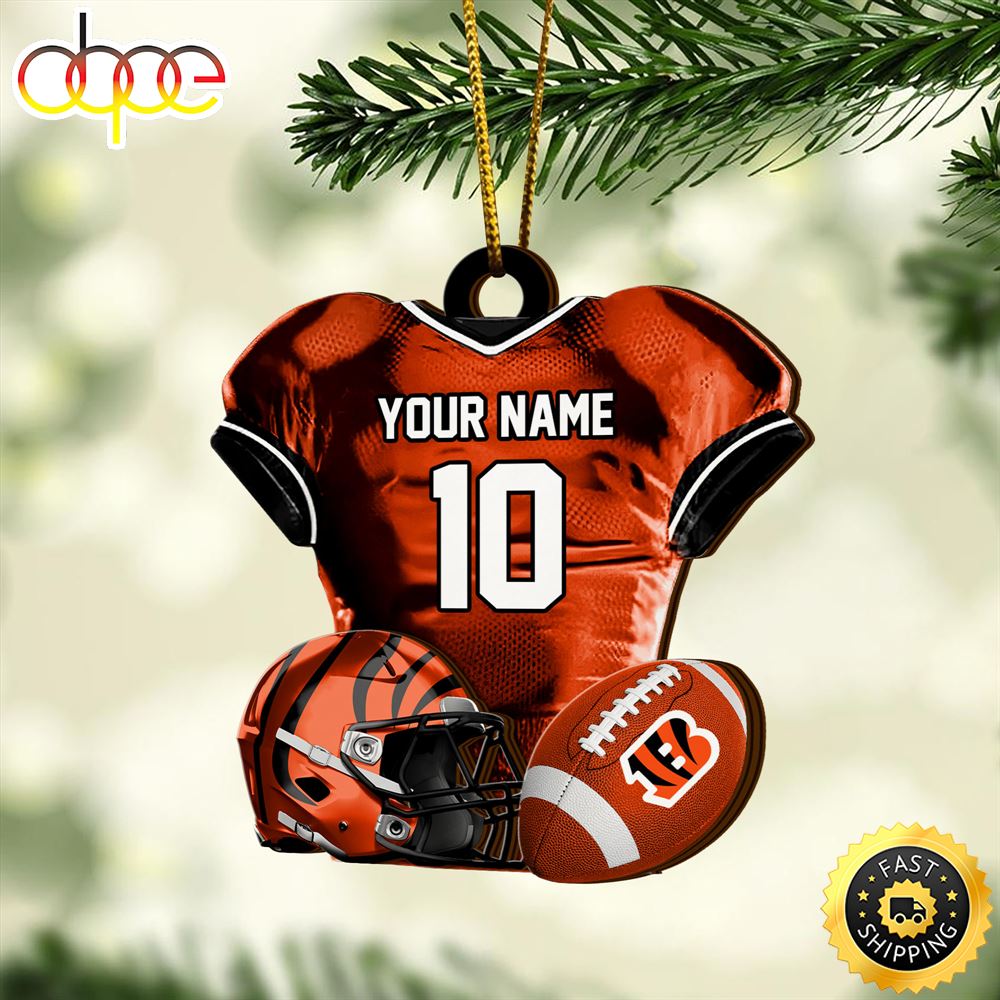 Cincinnati Bengals NFL Sport Ornament Custom Name And Number