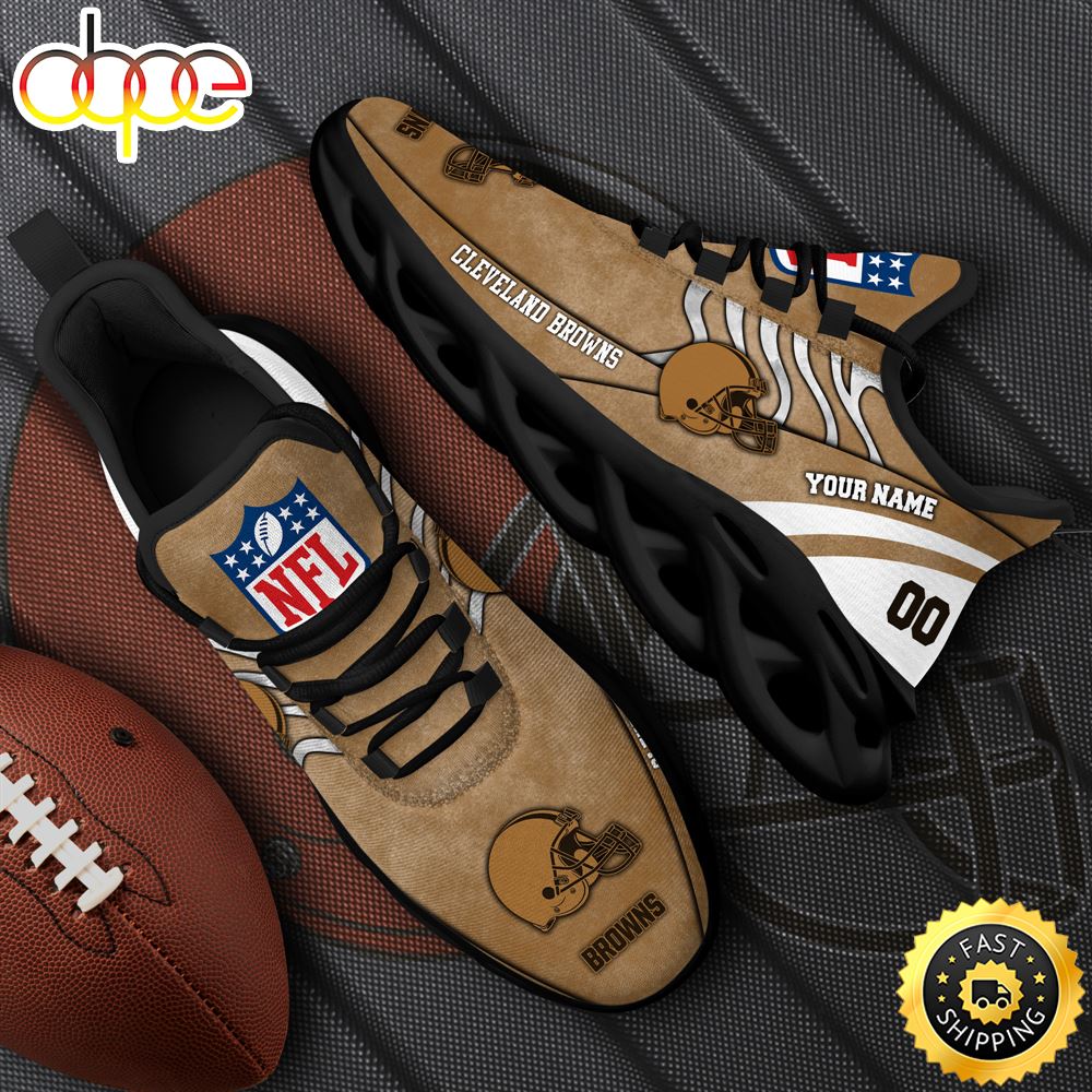 Cleveland Browns NFL Clunky Shoes For Fans Custom Name And Number