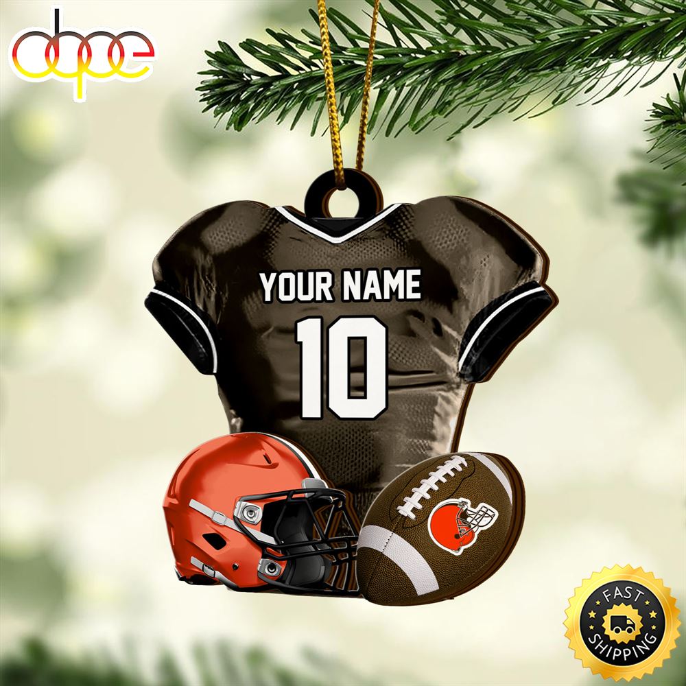 Cleveland Browns NFL Sport Ornament Custom Name And Number