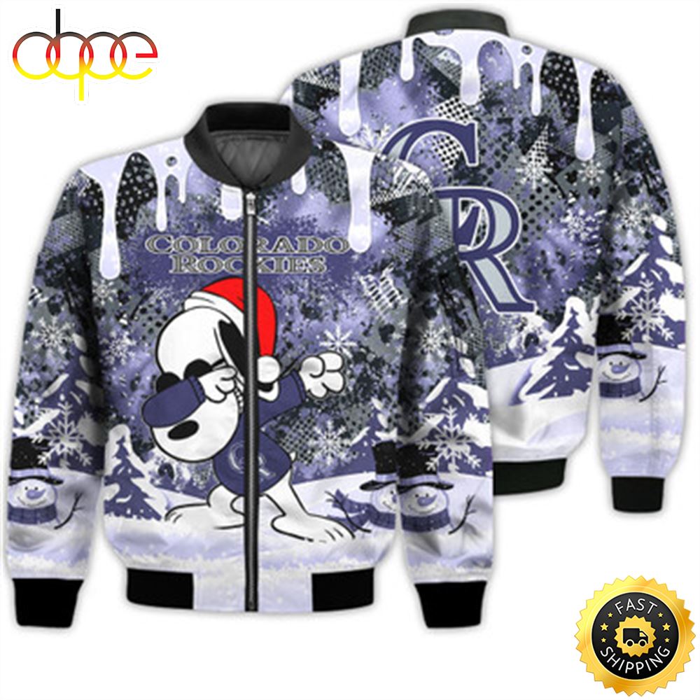 Colorado Rockies Snoopy Dabbing The Peanuts Sports Football American Christmas Dripping Matching Gifts Unisex 3D Bomber Jacket Zm6w1s.jpg