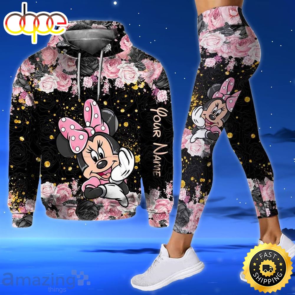 Custom Name Minnie Mouse Hoodie And Leggings Cute Gift