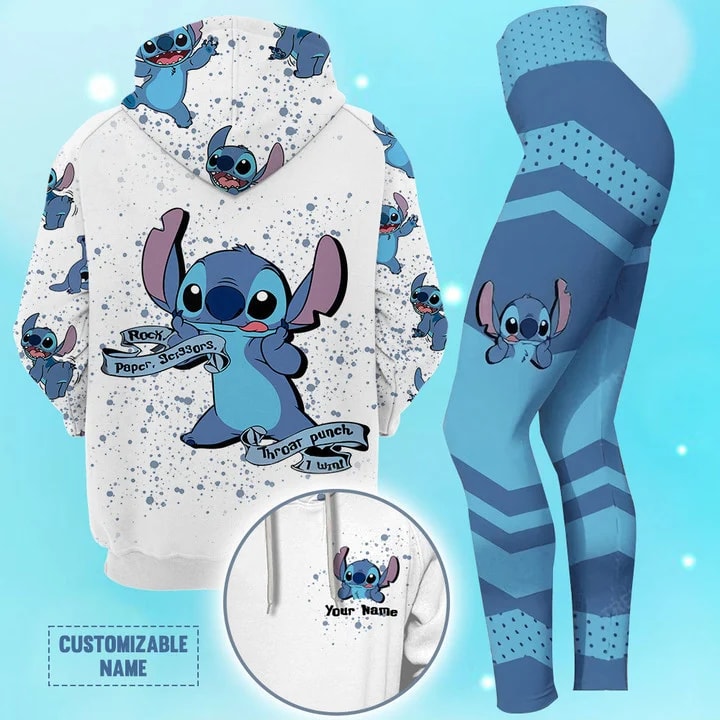 Custom Name Stitch Blue Hoodie And Legging Set Gift For Mom Or Your Girl Friend Ix4101.jpg