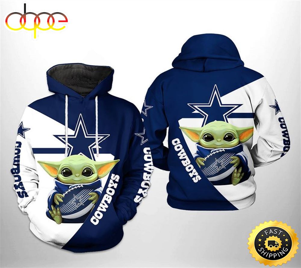 Dallas Cowboys Baby Yoda Design 3d Hoodie All Over Print Bi7rcj