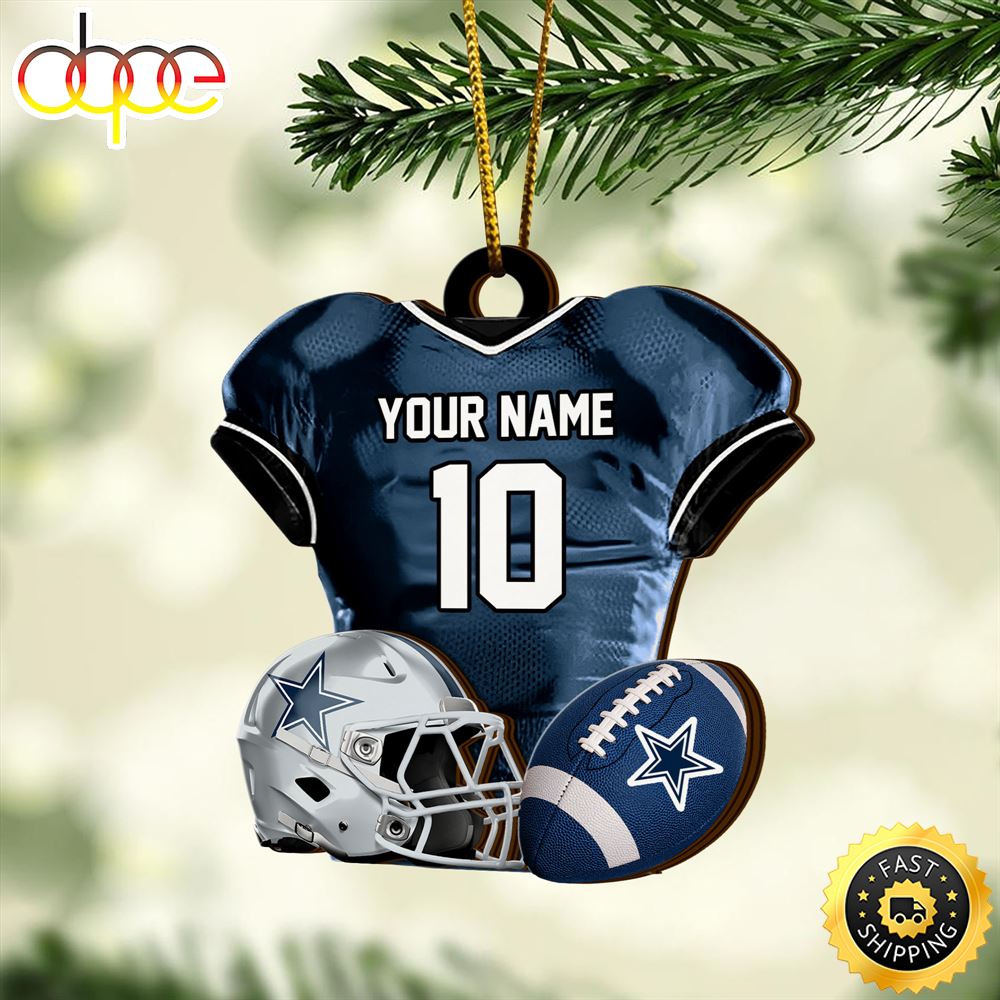 Dallas Cowboys NFL Sport Ornament Custom Name And Number