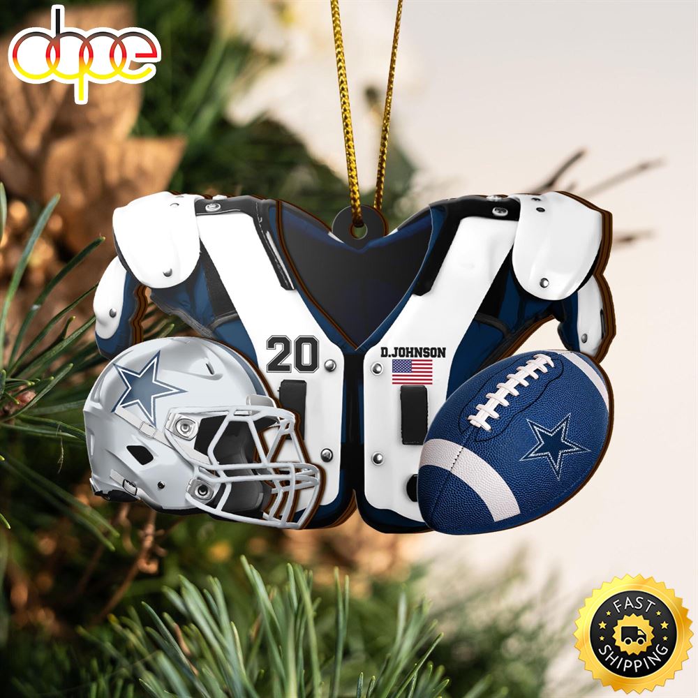 Dallas Cowboys NFL Sport Ornament Custom Your Name And Number