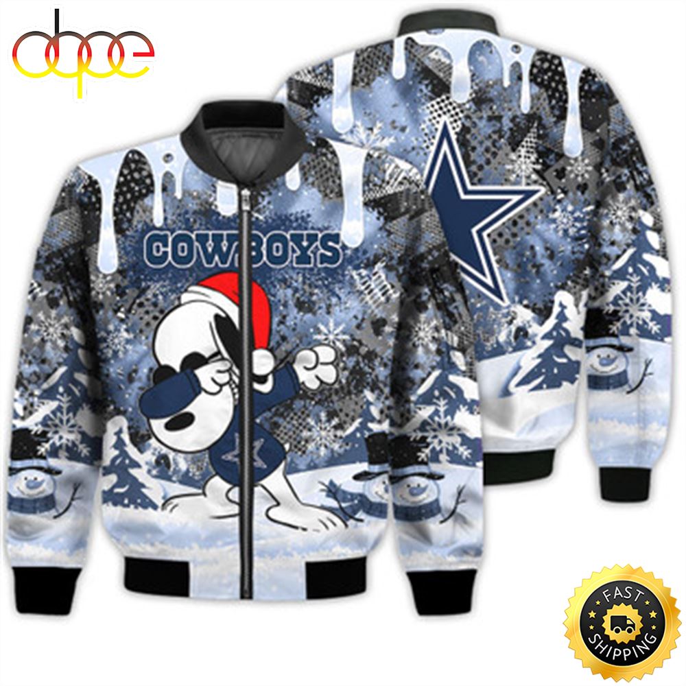 Dallas Cowboys Snoopy Dabbing The Peanuts Sports Football American Christmas Dripping Matching Gifts Unisex 3D Bomber Jacket Eo4clv.jpg