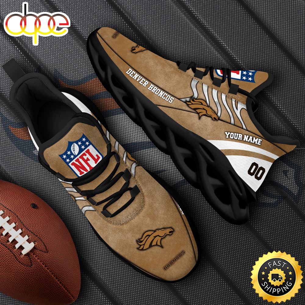 Denver Broncos NFL Clunky Shoes For Fans Custom Name And Number