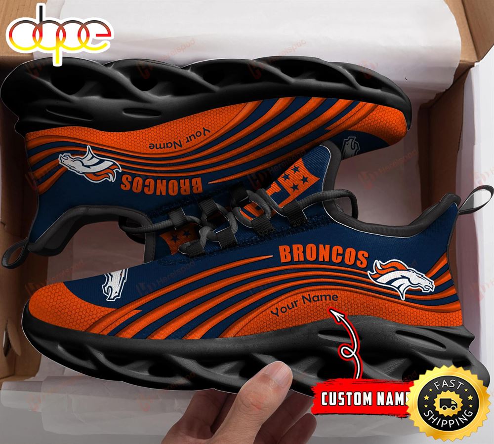 Denver Broncos NFL Personalized Clunky Shoes Running Adults