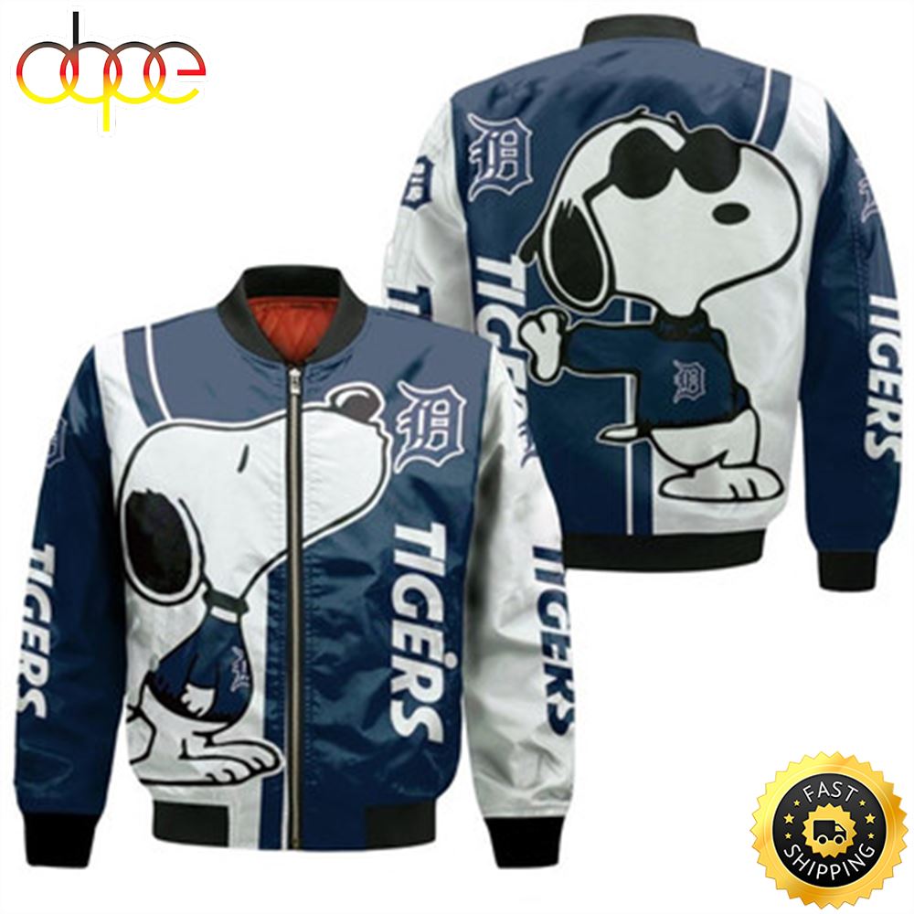 Detroit Tigers Snoopy Lover 3D Printed Bomber Jacket Model