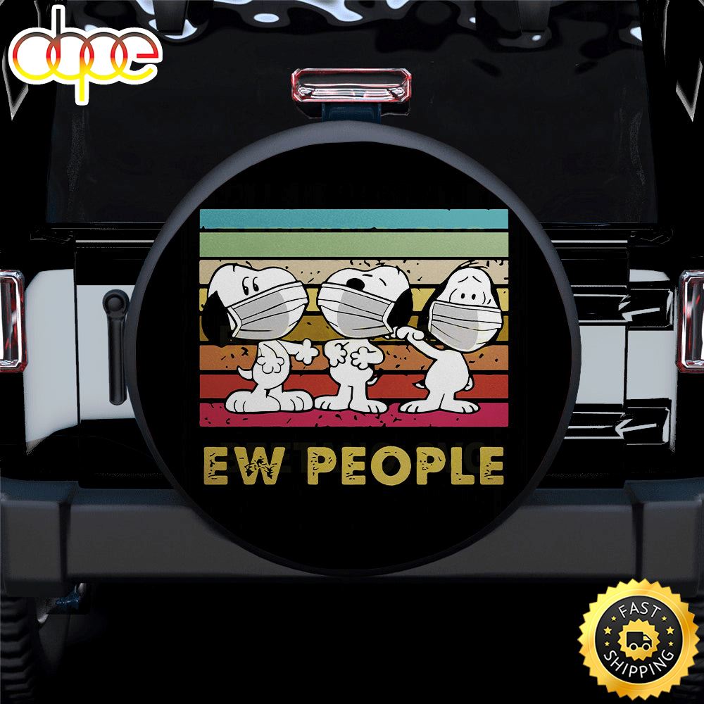 Ew People Snoopy Camping Car Spare Tire Covers Gift For Campers Kxlwcd