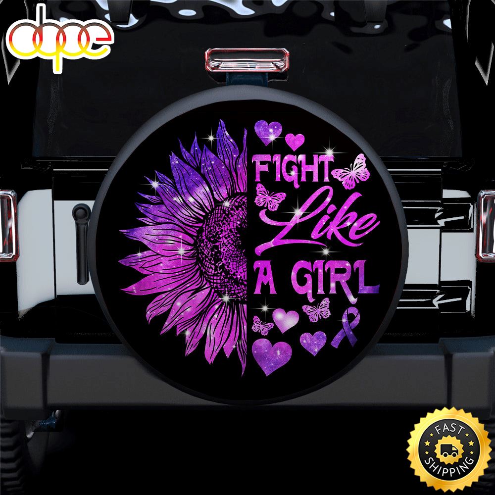 Fight Like A Girl Jeep Car Spare Tire Cover Gift For Campers Cnh9gb