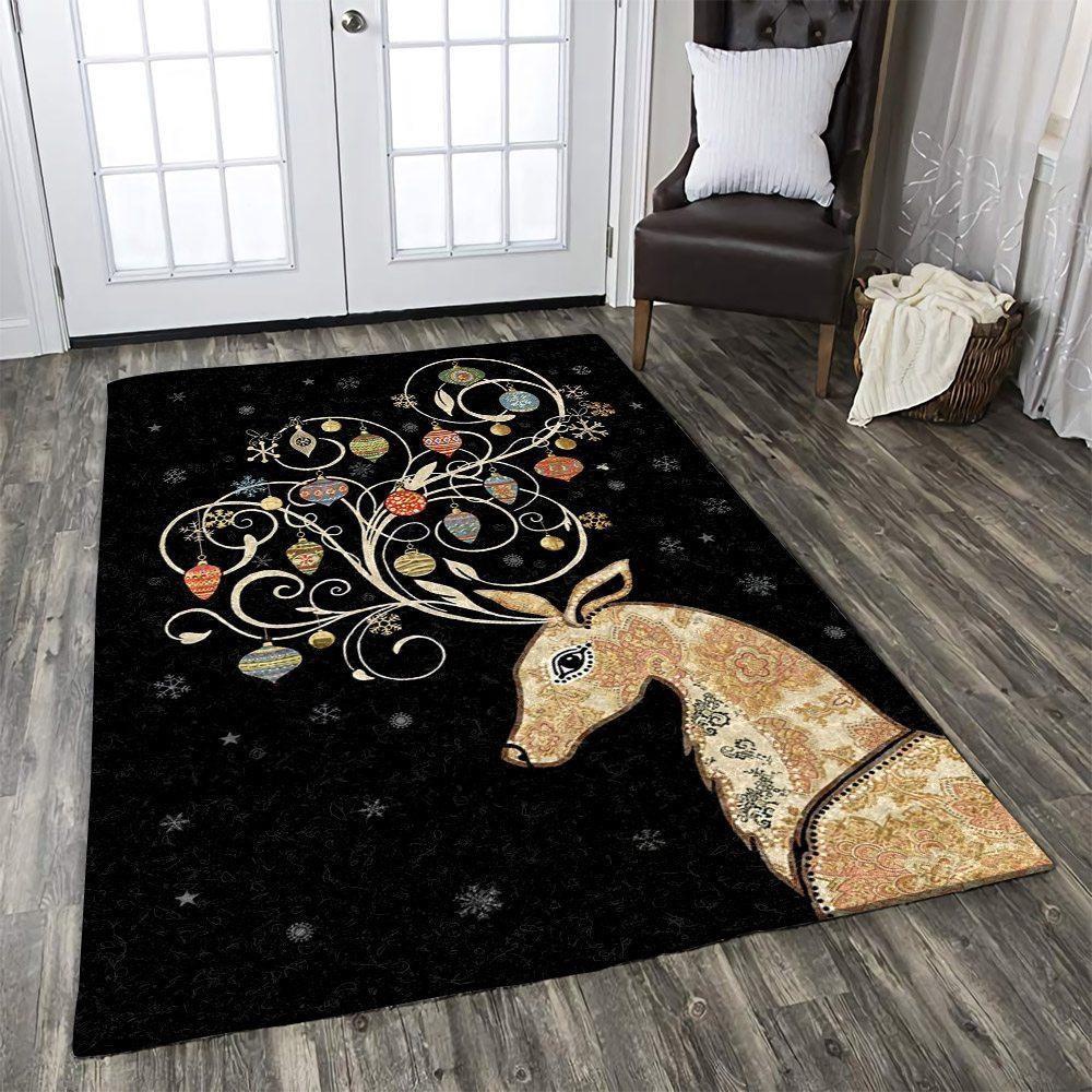 Frosted Festive Finery With Christmas Reindeer Limited Edition Rug Christmas Floor Mats Fcvtj4.jpg