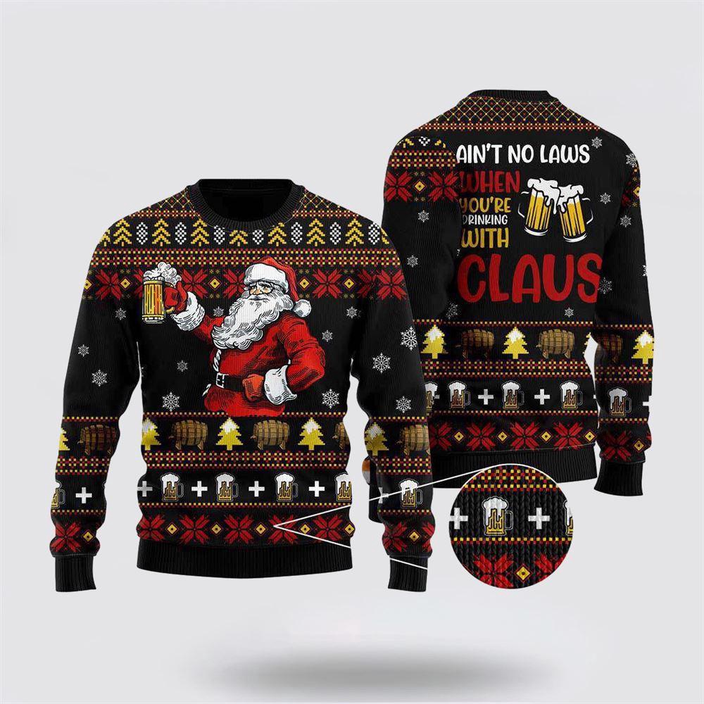 Funny Drinking With Claus Ugly Christmas Sweater For Christmas 1 Sweater Euyfcn.jpg