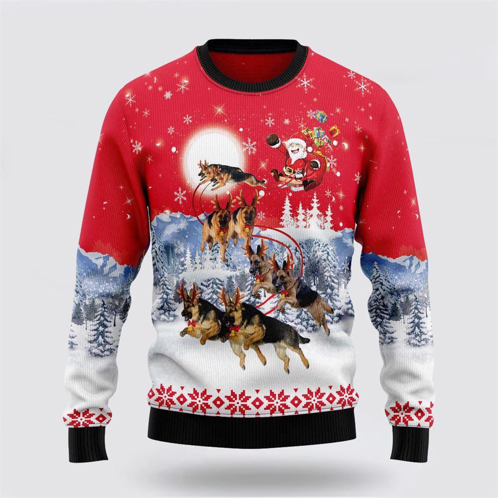German Shepherd Santa Claus Ugly Christmas Sweater 1 Sweater Gkaqro.jpg