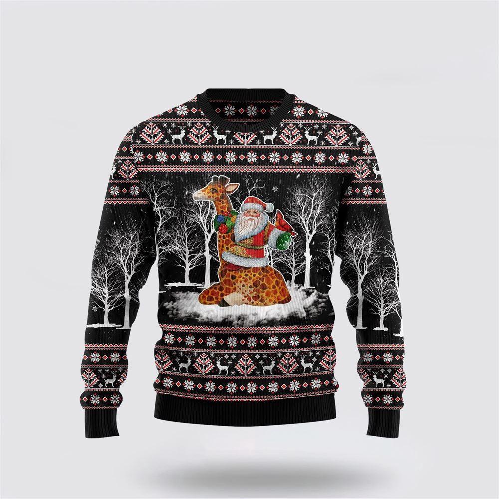 Giraffe Santa Claus Ugly Christmas Sweater 1 Sweater Hchbxf.jpg
