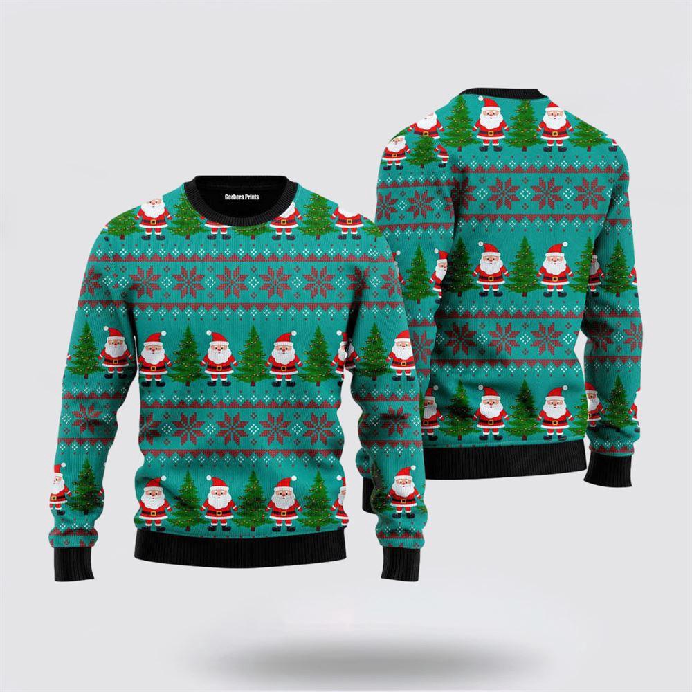 Green Santa Claus Merry Christmas Ugly Christmas Sweater 1 Sweater Fqowmz.jpg