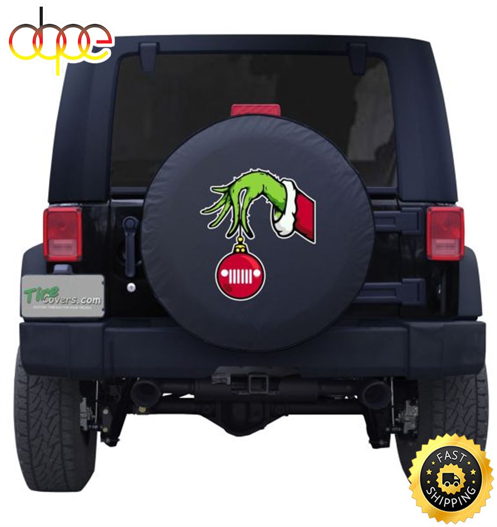 Grinch Hand Jeep Ornament Tire Cover Uhbzmo