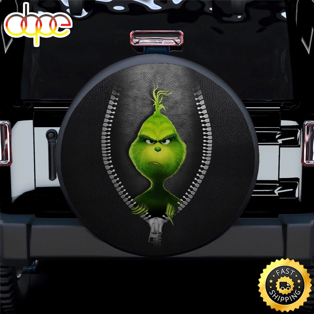 Grinch Zipper Car Spare Tire Gift For Campers Nr4mbt