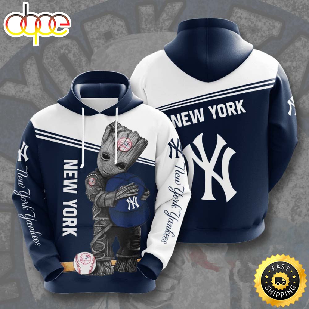 Groot Hold New York Yankee 3d Hoodie Yankee Gifts For Him Trliwy