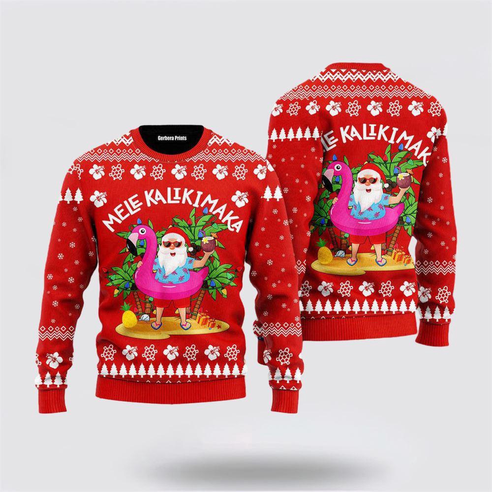 Hawaii Santa Claus Mele Kalikimaka Ugly Christmas Sweater 1 Tee Axerb5.jpg