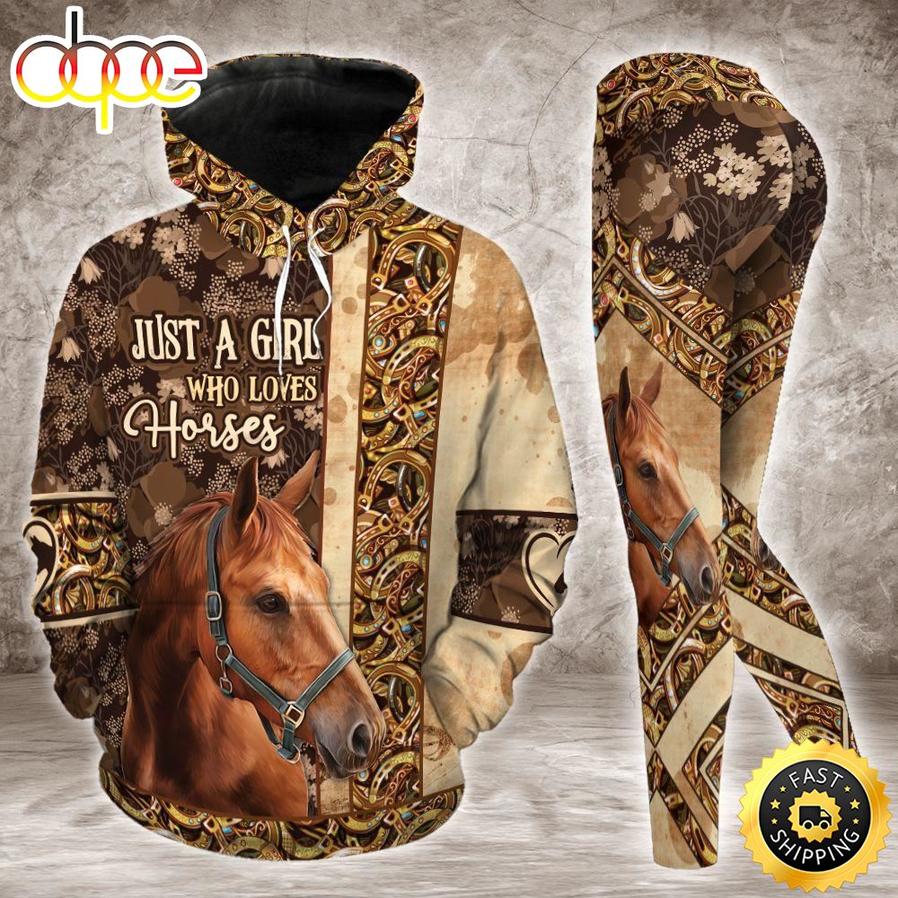 Horse Just A Girl Who Loves Horses All Over Print Leggings Hoodie Set Outfit For Women Ljcxmo.jpg
