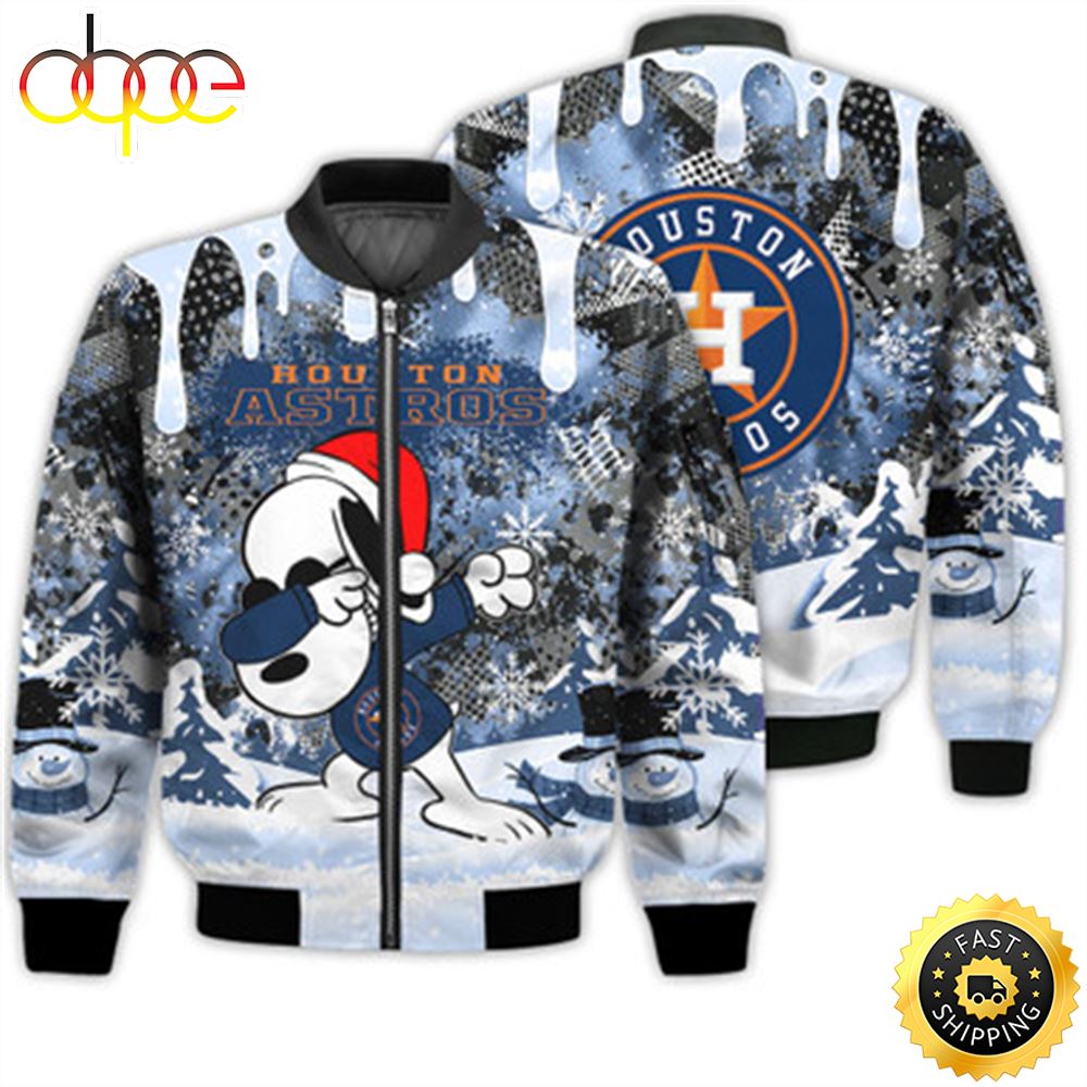 Houston Astros Snoopy Dabbing The Peanuts Sports Football American Christmas Dripping Matching Gifts Unisex 3D Bomber Jacket B7yorc.jpg