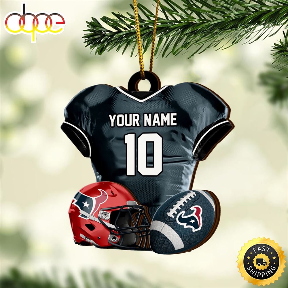 Houston Texans NFL Sport Ornament Custom Name And Number