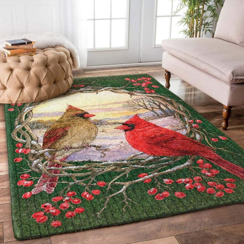 Iconic Feathered Elegance With Cardinal Christmas Limited Edition Rug Bcvpjw.jpg