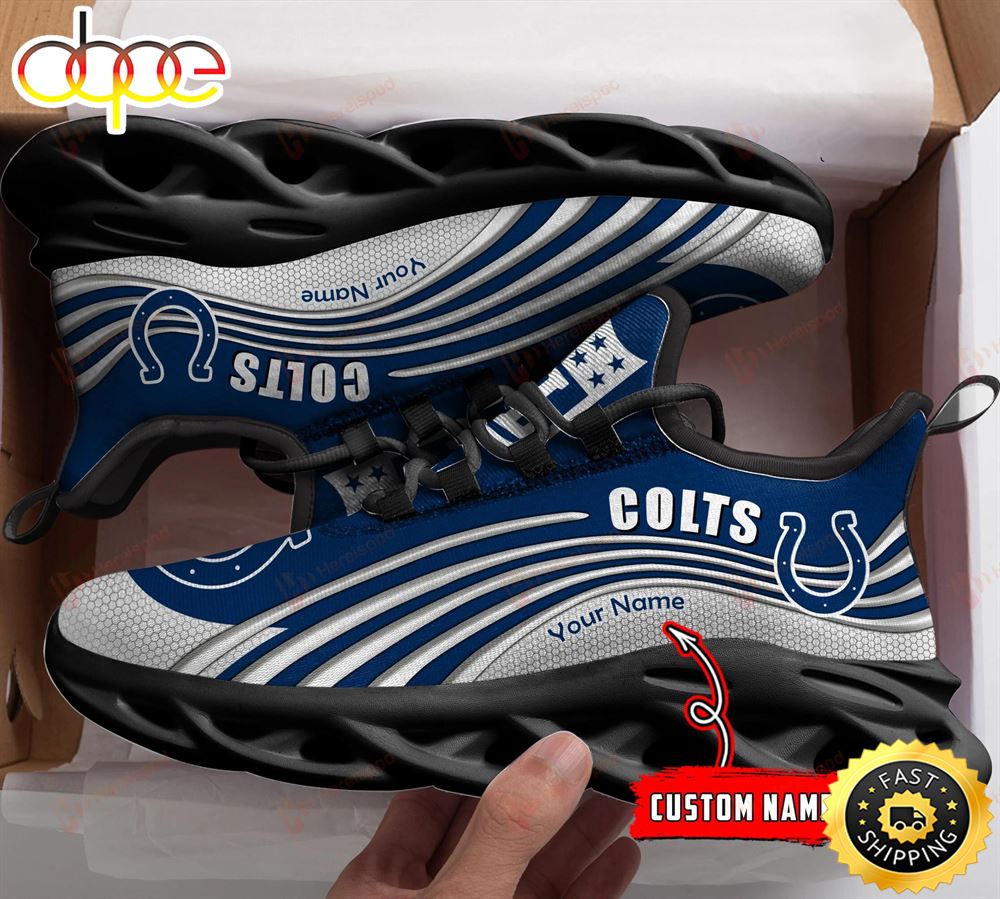 Indianapolis Colts NFL Personalized Clunky Shoes Running Adults