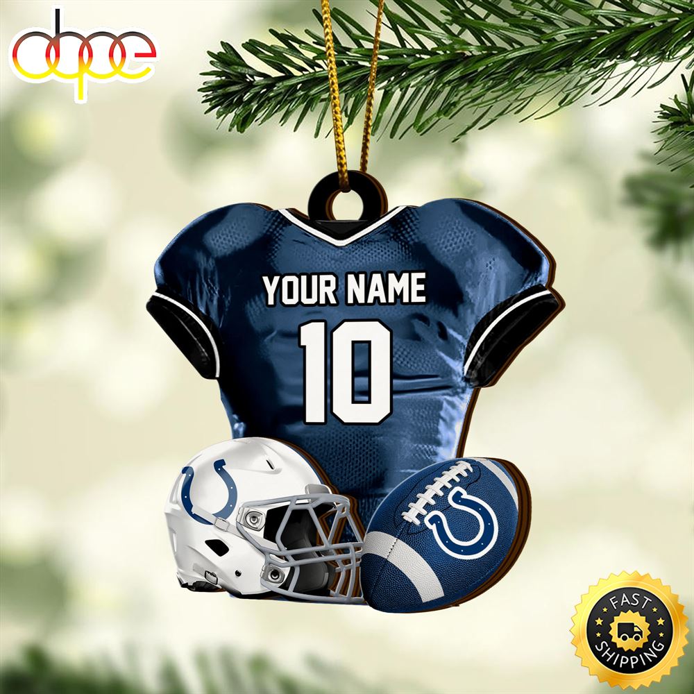 Indianapolis Colts NFL Sport Ornament Custom Name And Number