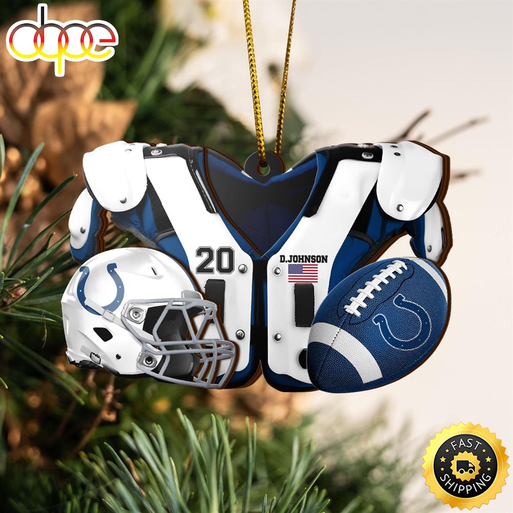 Indianapolis Colts NFL Sport Ornament Custom Your Name And Number