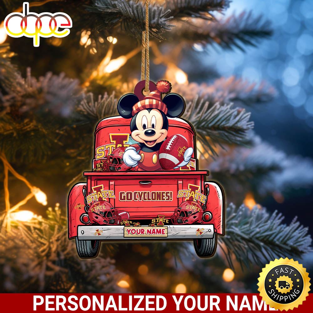 Iowa State Cyclones Mickey Mouse Ornament Personalized Your Name Sport Home Decor Nubjvo.jpg