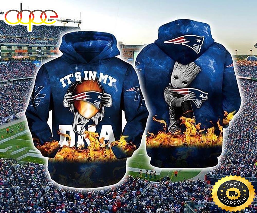 It My New England Patriots Dna Groot 3d Hoodie 3d Sweatshirt Vqnog9