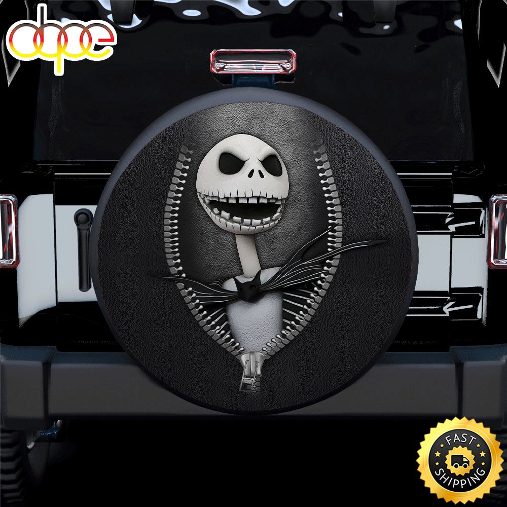 Jack Nightmare Before Christmas Zipper Car Spare Tire Gift For Campers Lqcahf
