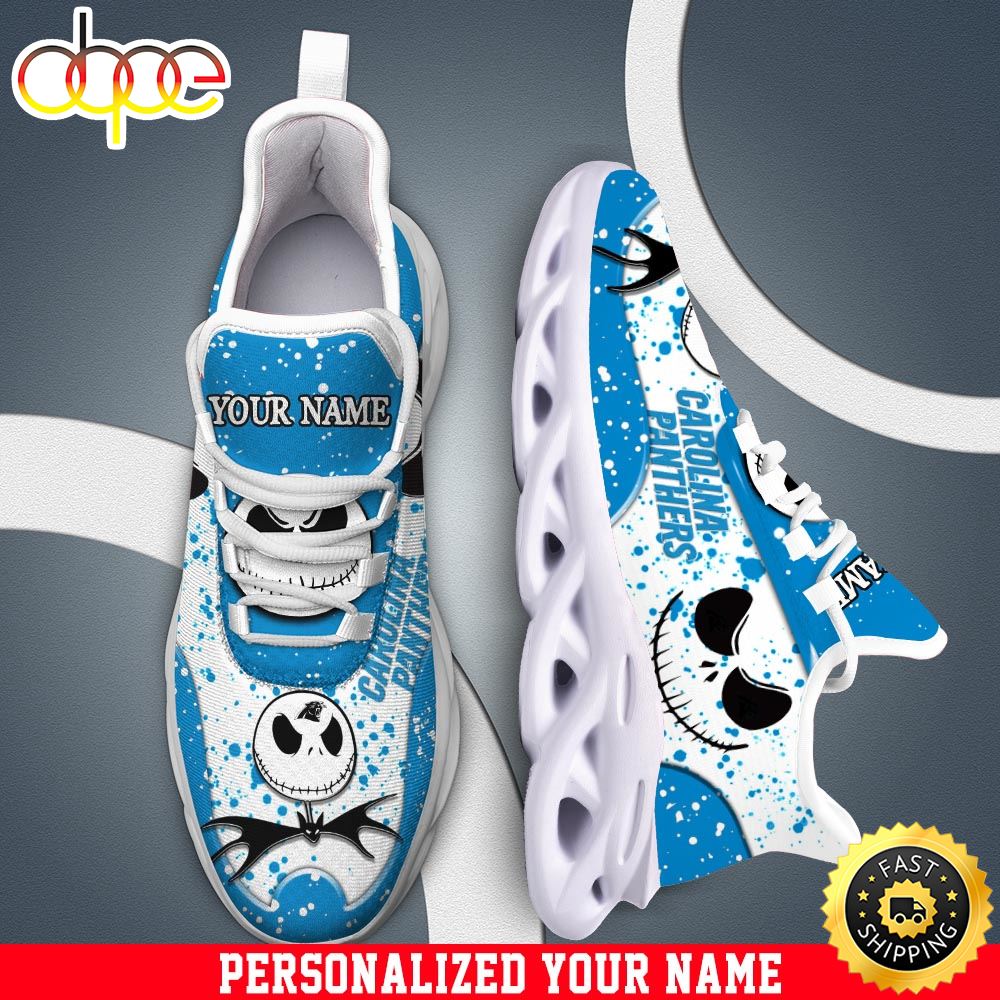 Jack Skellington Carolina Panthers White NFL Clunky Shoess Personalized Your Name Q2yz9y.jpg