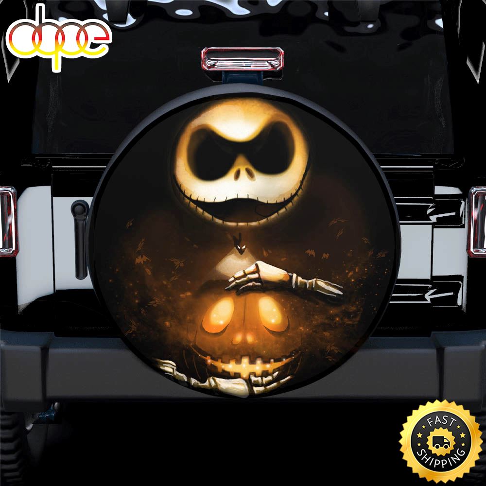 Jack Skellington Halloween Car Spare Tire Covers Gift For Campers Zlacqi
