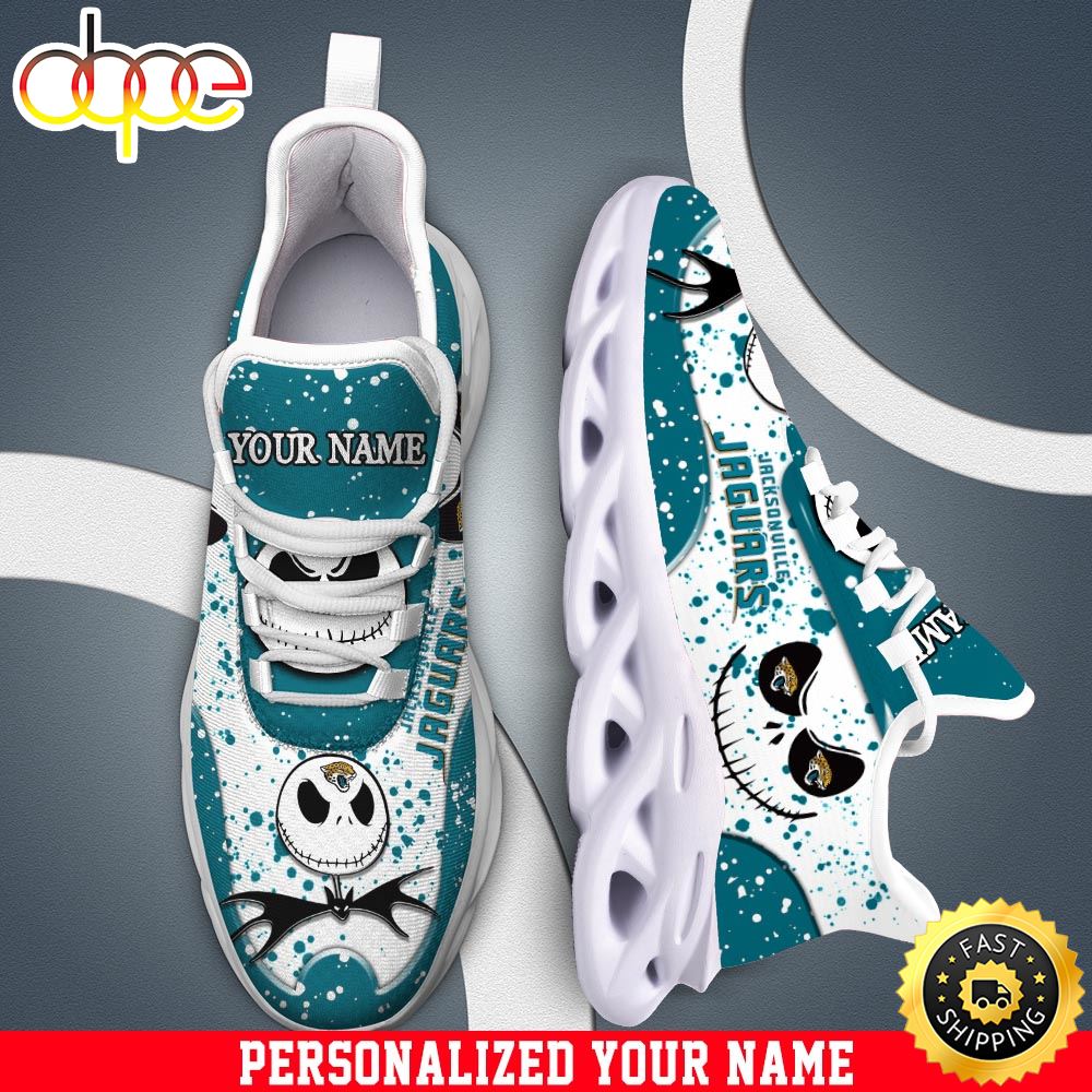 Jack Skellington Jacksonville Jaguars White NFL Clunky Shoess Personalized Your Name Fpycrr.jpg