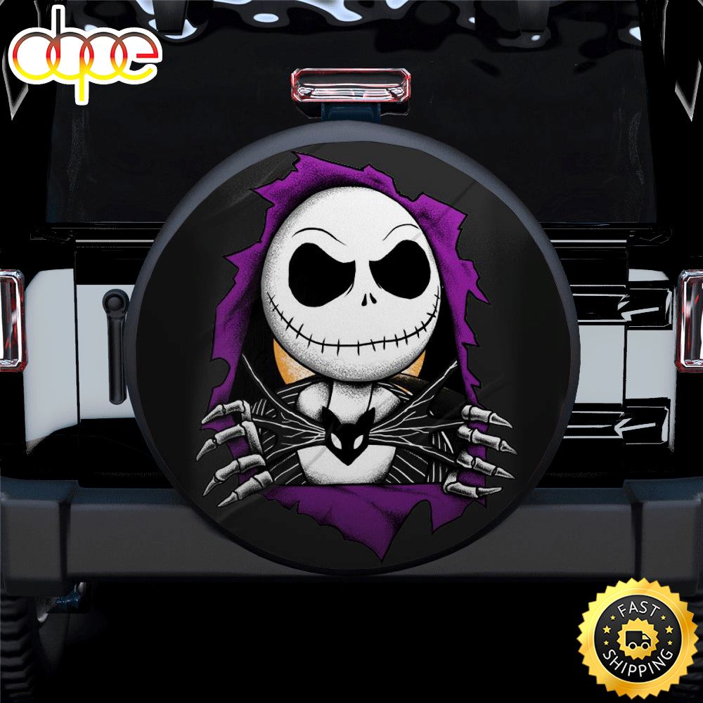 Jack Skellington Jeep Car Spare Tire Covers Gift For Campers G4bhxi